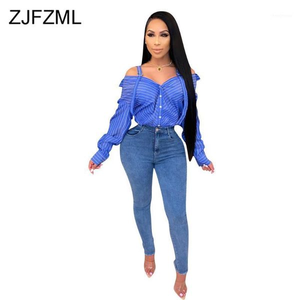 blue white striped spliced slim fit shirts for women autumn off shoulder long sleeve blouses casual buttons up backless women's &
blue white striped spliced slim fit shirts for women autumn off shoulder long sleeve blouses casual buttons up backless women's &