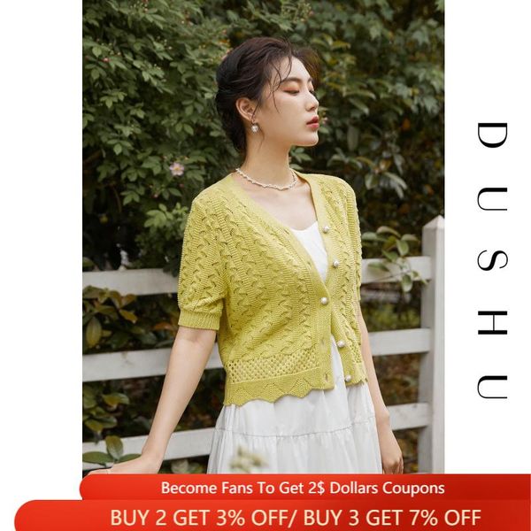 women's jackets dushu yellow green v-neck button knit sweater thin 2021 summer sunscreen cardigan simple casual jacket for women, Black;brown
women's jackets dushu yellow green v-neck button knit sweater thin 2021 summer sunscreen cardigan simple casual jacket for women, Black;brown