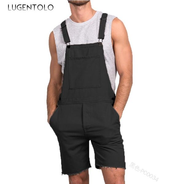lugentolo fashion overalls pants men's casual shorts pocket button solid street summer simple youth straight short, Black
lugentolo fashion overalls pants men's casual shorts pocket button solid street summer simple youth straight short, Black