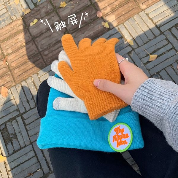 jk3 korean ins touch mittens screen female warm wool gloves winter solid color versatile student cute five finger wool knitting gloves coup, Blue;gray
jk3 korean ins touch mittens screen female warm wool gloves winter solid color versatile student cute five finger wool knitting gloves coup, Blue;gray