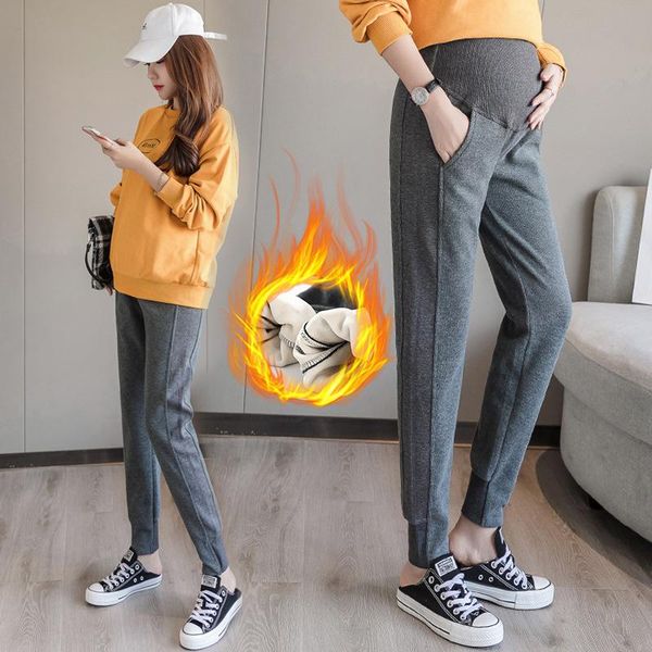 autumn and winter plush maternity sport pants elastic waist belly casual trousers clothes for pregnant women pregnancy bottoms, White
autumn and winter plush maternity sport pants elastic waist belly casual trousers clothes for pregnant women pregnancy bottoms, White
