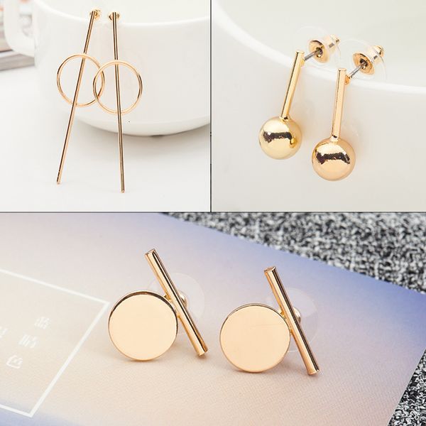 new personalized earrings alloy geometric elements disc earrings ball pendant long earrings, Golden
new personalized earrings alloy geometric elements disc earrings ball pendant long earrings, Golden