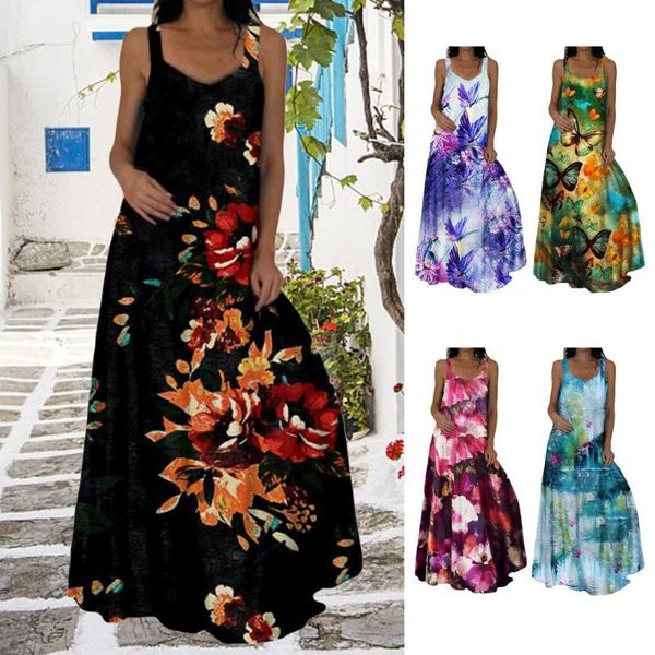 casual dresses summer boho for women beach long dress floral print backless v neck spaghetti strap vintage ladies party, Black;gray
casual dresses summer boho for women beach long dress floral print backless v neck spaghetti strap vintage ladies party, Black;gray