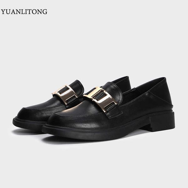 yuanlitong 2021 leisure solid color low square head lefu sho women with two soft sol and leather, Black
yuanlitong 2021 leisure solid color low square head lefu sho women with two soft sol and leather, Black