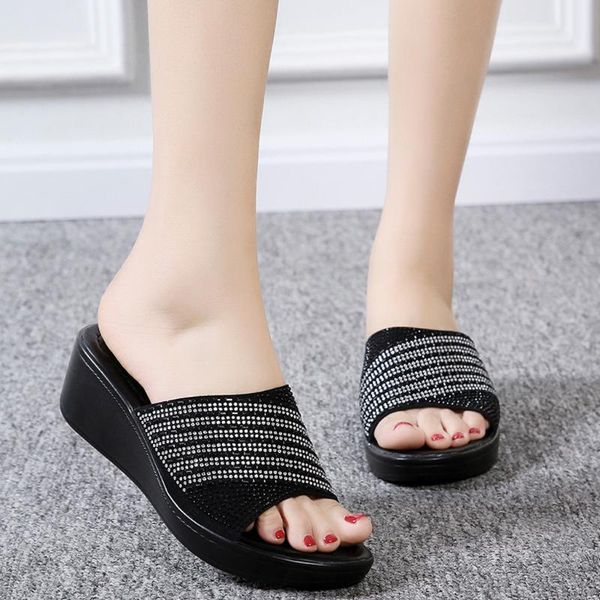 slippers shoes women ladies bohemian style wedge platform heels flat causal zapatos de mujer zapatos#0316, Black
slippers shoes women ladies bohemian style wedge platform heels flat causal zapatos de mujer zapatos#0316, Black