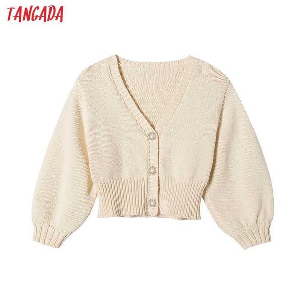 tangada women beading buttons beige crop cardigan vintage jumper short style knitted cardigan coat 6h32 210609, White;black
tangada women beading buttons beige crop cardigan vintage jumper short style knitted cardigan coat 6h32 210609, White;black