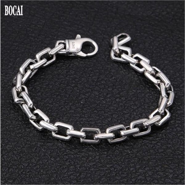 100% real solid s925 pure silver men bracelet creative fashionable men's box chain thick maniac for link,, Black
100% real solid s925 pure silver men bracelet creative fashionable men's box chain thick maniac for link,, Black