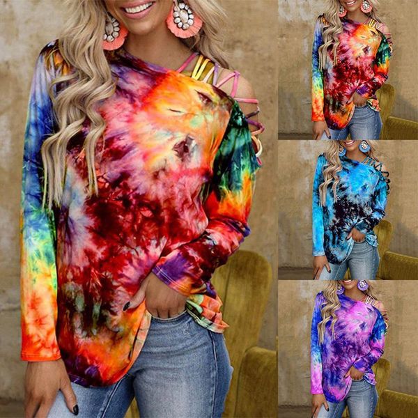 women's t-shirt fashion women summer casual loose t-shirts hollow out design off shoulder o-neck half sleeve tie-dye print pullovers to, White
women's t-shirt fashion women summer casual loose t-shirts hollow out design off shoulder o-neck half sleeve tie-dye print pullovers to, White