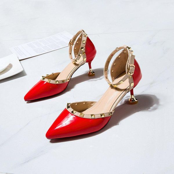 sandals studded high heel women pointed hollow shoes 2021 spring and summer fashion baotou fairy style fine, Black
sandals studded high heel women pointed hollow shoes 2021 spring and summer fashion baotou fairy style fine, Black