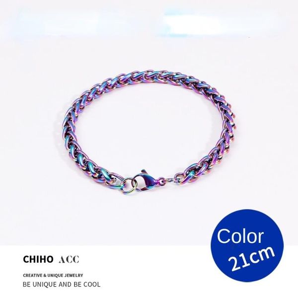 link, chain women's ins high-grade retro korean style titanium steel bracelet boy simple personality couple, Black
link, chain women's ins high-grade retro korean style titanium steel bracelet boy simple personality couple, Black