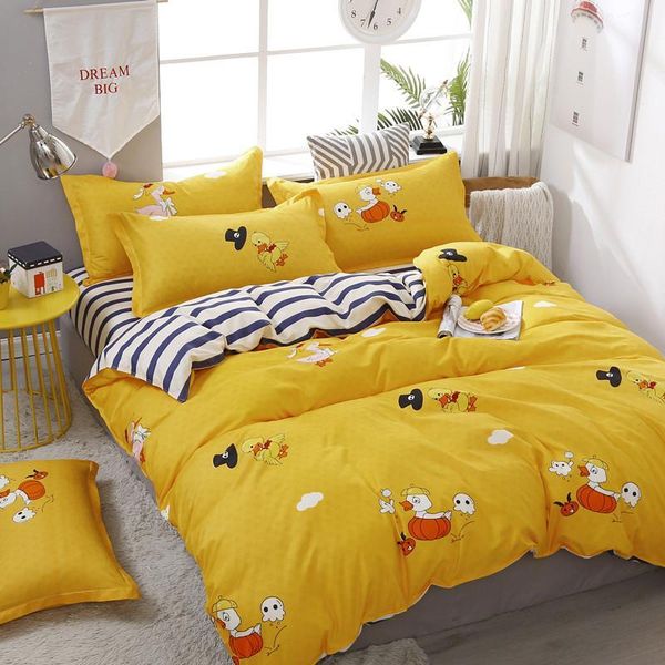 bedding sets 3/4pcs quality yellow cartoon duck printing textile set include duvet cover&sheets&pillowcases comfortable home bed
bedding sets 3/4pcs quality yellow cartoon duck printing textile set include duvet cover&sheets&pillowcases comfortable home bed