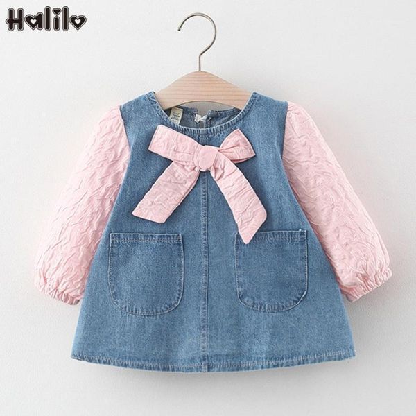 girl's dresses christmas dress for baby girl blue denim bow long sleeve infant clothing princess first birthday toddler party clothes1, Red;yellow
girl's dresses christmas dress for baby girl blue denim bow long sleeve infant clothing princess first birthday toddler party clothes1, Red;yellow