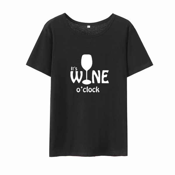 women's t-shirt it's wine o'clock fashion funny graphic women shirts cotton korean clothes short sleeve tees casual o neck fe, White
women's t-shirt it's wine o'clock fashion funny graphic women shirts cotton korean clothes short sleeve tees casual o neck fe, White