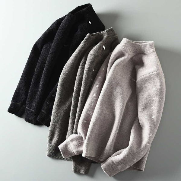 fashion sweater men's semi turtleneck autumn and winter plush thickened warm bottom imitation mink pullover top, White;black
fashion sweater men's semi turtleneck autumn and winter plush thickened warm bottom imitation mink pullover top, White;black