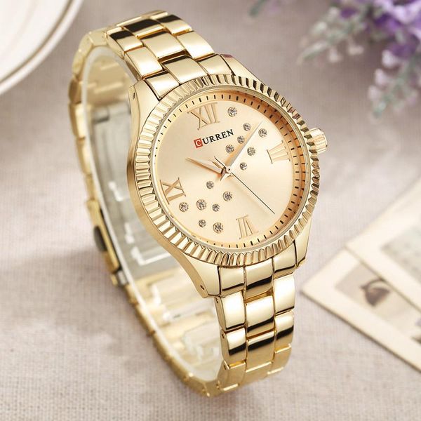 wristwatches relogio feminino women watches curren gold stainless steel crystal jewelry ladies quartz watch dress women's clock, Slivery;brown
wristwatches relogio feminino women watches curren gold stainless steel crystal jewelry ladies quartz watch dress women's clock, Slivery;brown