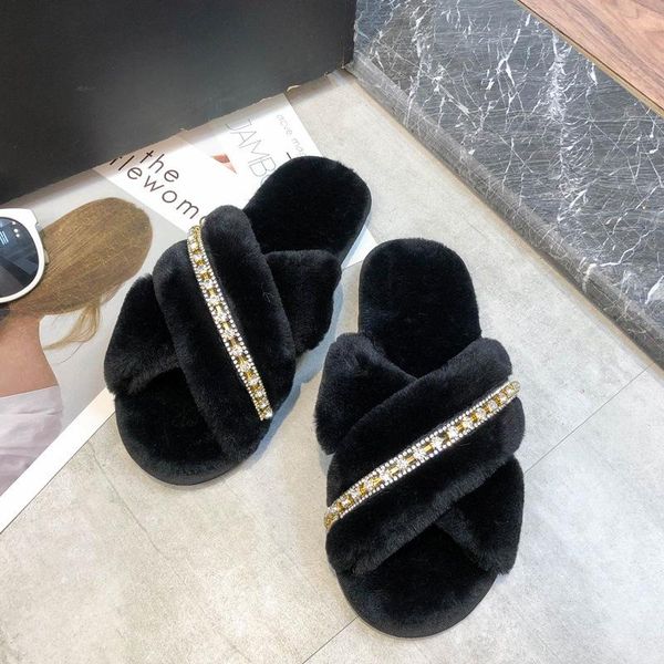 winter women's indoor slippers plush solid color warm shoes cotton casual flat, Black
winter women's indoor slippers plush solid color warm shoes cotton casual flat, Black
