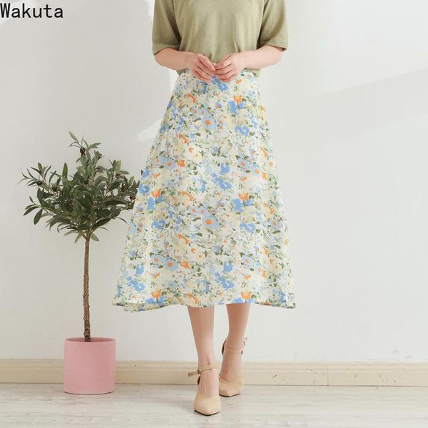 women fashion summer flower print calf length chiffon skirt femme elastic waist casual slim faldas mujer skirts, Black
women fashion summer flower print calf length chiffon skirt femme elastic waist casual slim faldas mujer skirts, Black