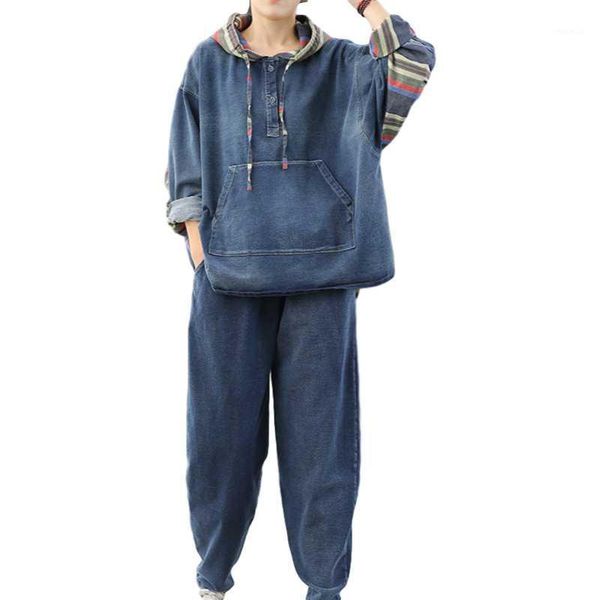women's tracksuits limindspcxqq 2021 spring korean fashion ladies loose two pieces sets womens denim vintage suits patchwork streetwear, Gray
women's tracksuits limindspcxqq 2021 spring korean fashion ladies loose two pieces sets womens denim vintage suits patchwork streetwear, Gray