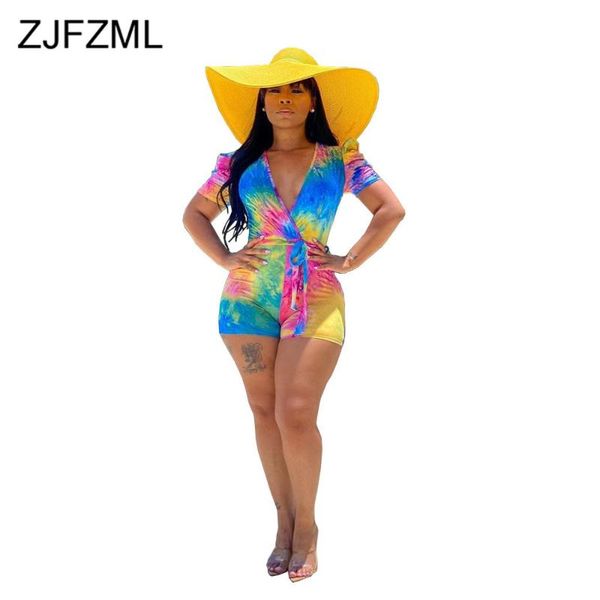 women's jumpsuits & rompers rainbow tie dye print overalls for women deep v neck short sleeve bodycon playsuit vintage high waist sashe, Black;white
women's jumpsuits & rompers rainbow tie dye print overalls for women deep v neck short sleeve bodycon playsuit vintage high waist sashe, Black;white
