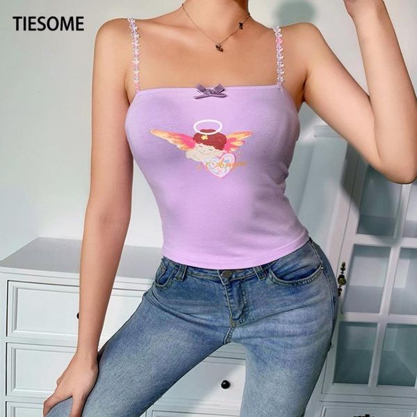 women's tanks & camis tiesome summer spring cross 2021 bow slim cupid print tight fashion all-around small women clothing, White
women's tanks & camis tiesome summer spring cross 2021 bow slim cupid print tight fashion all-around small women clothing, White