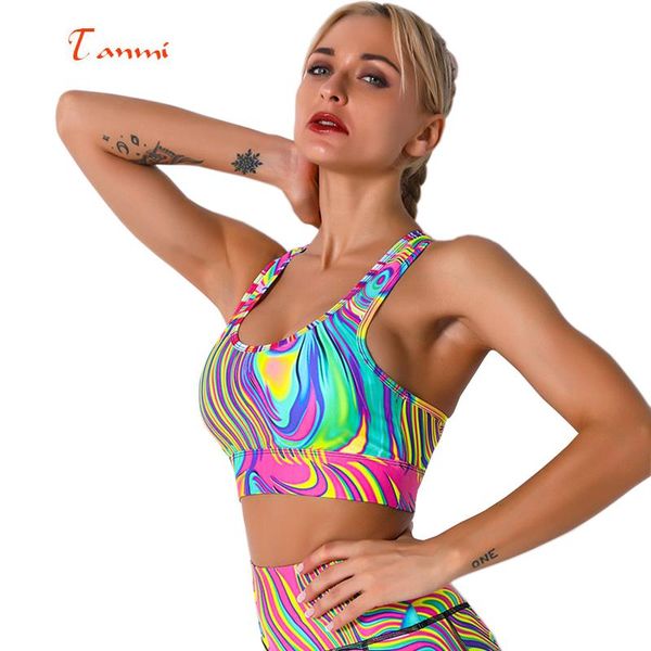 gym clothing 10 colors colorful printing sports rainbow underwear beautiful color yoga fitness sport bra, White;black
gym clothing 10 colors colorful printing sports rainbow underwear beautiful color yoga fitness sport bra, White;black