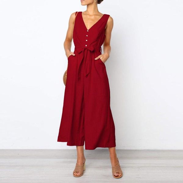 women's jumpsuits & rompers women bodysuit sleeveless v-neck solid button backless high waist wide leg playsuits beach jumpsuit body fe, Black;white
women's jumpsuits & rompers women bodysuit sleeveless v-neck solid button backless high waist wide leg playsuits beach jumpsuit body fe, Black;white