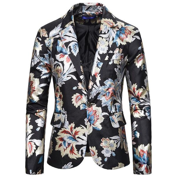 men's suits & blazers mens slim fit one button blazer jacket hipster black floral suit men dj club party prom stage clothes for singers, White;black
men's suits & blazers mens slim fit one button blazer jacket hipster black floral suit men dj club party prom stage clothes for singers, White;black