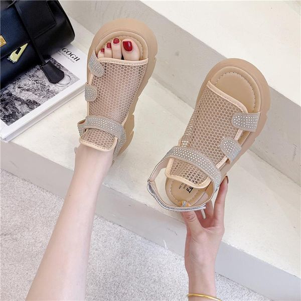 sandals women sports pops breathable mesh female summer thick bottom leisure roman shiny hook loop lady shoes 2021, Black
sandals women sports pops breathable mesh female summer thick bottom leisure roman shiny hook loop lady shoes 2021, Black