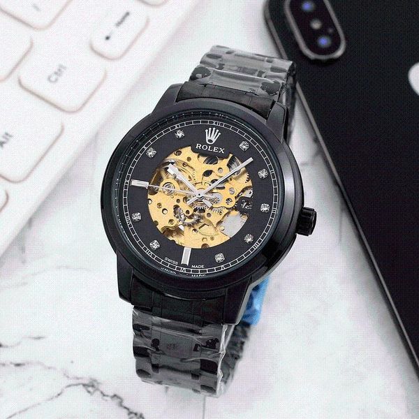 wristwatches fashion men's luxury designer mechanical watch classic black steel band calendar business brand gift 119, Slivery;brown
wristwatches fashion men's luxury designer mechanical watch classic black steel band calendar business brand gift 119, Slivery;brown