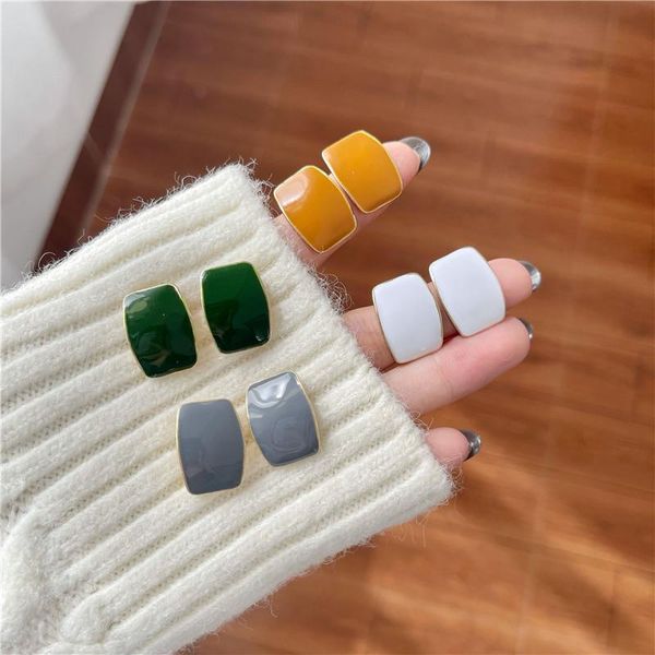 square drops of glaze geometric earrings korea's temperament fashionable joker elegant stud women jewelry wholesale, Golden;silver
square drops of glaze geometric earrings korea's temperament fashionable joker elegant stud women jewelry wholesale, Golden;silver