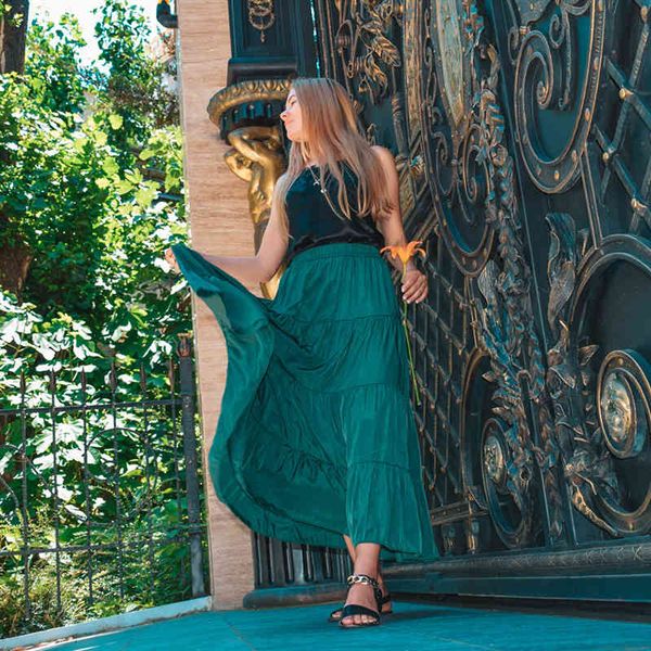 skirts women beach summer floor-length ruffles pleated skirts ladies boho solid blue maxi skirt, Black
skirts women beach summer floor-length ruffles pleated skirts ladies boho solid blue maxi skirt, Black
