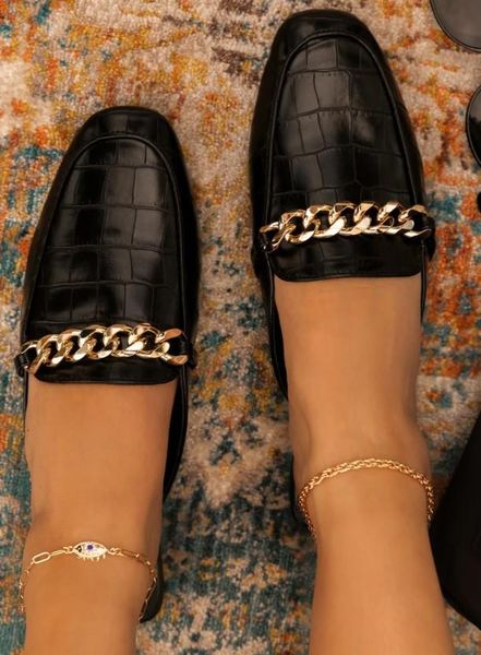 slippers whnb 2021 chain mules women slides square toe ladies striped shoes summer fashion footwear plus big size 41, Black
slippers whnb 2021 chain mules women slides square toe ladies striped shoes summer fashion footwear plus big size 41, Black