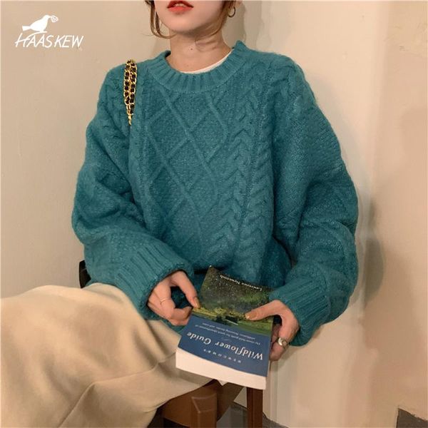women's sweaters sweater 2021 plus size autumn and winter fashion thick loose round neck long-sleeved knitted warm pullover, White;black
women's sweaters sweater 2021 plus size autumn and winter fashion thick loose round neck long-sleeved knitted warm pullover, White;black