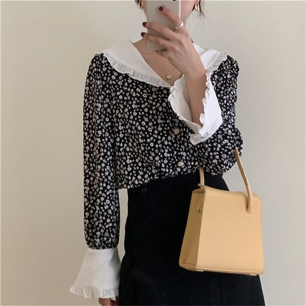 alien kitty romance print-floral 2021 ruffles vintage plus feminine elegant chic loose casual fashion sweet all-match shirts, White
alien kitty romance print-floral 2021 ruffles vintage plus feminine elegant chic loose casual fashion sweet all-match shirts, White