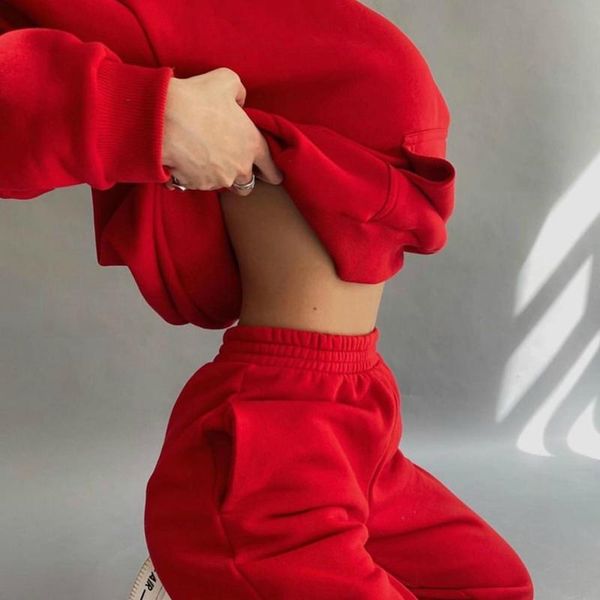 solid casual tracksuit women sports 2 pieces sets sweatshirts pullover hoodies pants suit 2021 sweatpants trousers outfits women's trac, Gray
solid casual tracksuit women sports 2 pieces sets sweatshirts pullover hoodies pants suit 2021 sweatpants trousers outfits women's trac, Gray