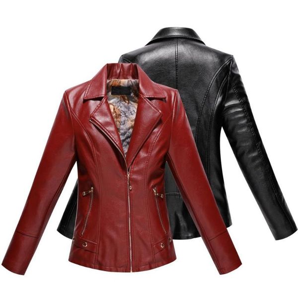 women's leather & faux arrival 2021 women motorcycle jackets ladies long sleeve autumn winter biker streetwear pucoat plus size 6xl, Black
women's leather & faux arrival 2021 women motorcycle jackets ladies long sleeve autumn winter biker streetwear pucoat plus size 6xl, Black