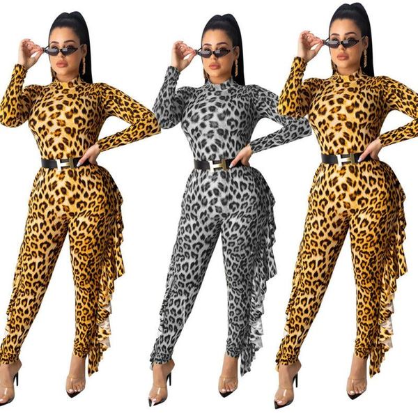 women's jumpsuits & rompers women leopard print ruffle slim jumpsuit fall spring side bodycon long sleeve party bodysuit clubwear stree, Black;white
women's jumpsuits & rompers women leopard print ruffle slim jumpsuit fall spring side bodycon long sleeve party bodysuit clubwear stree, Black;white