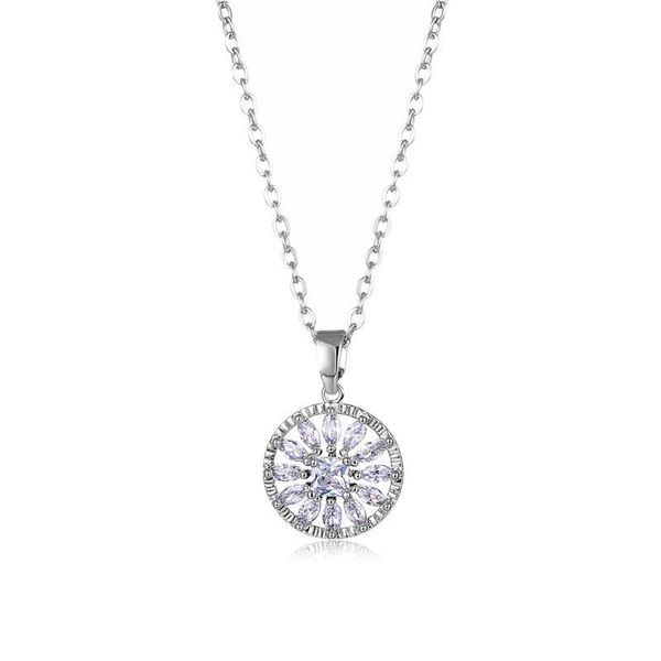 pendant necklaces jewelry gift vintage designer round crystal female simple micro zircon female's necklace bridal for women, Silver
pendant necklaces jewelry gift vintage designer round crystal female simple micro zircon female's necklace bridal for women, Silver