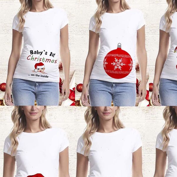 pregnancy shirt women maternity christmas ladies t cute santa baby print pregnant shirts, White
pregnancy shirt women maternity christmas ladies t cute santa baby print pregnant shirts, White