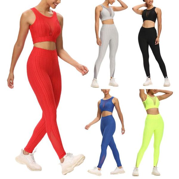 2pcs women summer yoga tracksuit solid color o-neck vest + high-waist leggings suit for girls 5 colors outfit
2pcs women summer yoga tracksuit solid color o-neck vest + high-waist leggings suit for girls 5 colors outfit