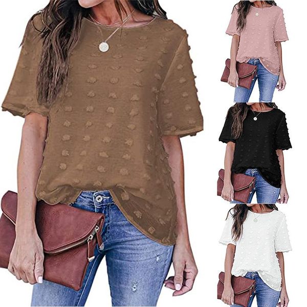 women's t-shirt solid color spring and summer 2021 embroidery tulle fake two chiffon short sleeve casual size top, White
women's t-shirt solid color spring and summer 2021 embroidery tulle fake two chiffon short sleeve casual size top, White