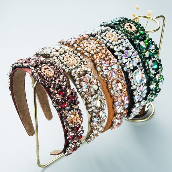 colorful gem baroque headband vintage rhinestone head hoop full crystal hair accessories diamond crystal hairbands for women, Silver
colorful gem baroque headband vintage rhinestone head hoop full crystal hair accessories diamond crystal hairbands for women, Silver