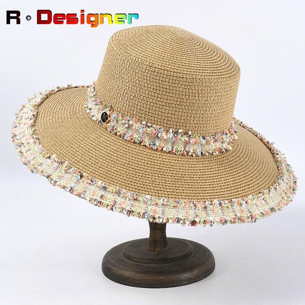 wide brim hats 2021 summer small fragrant wind straw hat panama woman big sunscreen sun lace, Blue;gray
wide brim hats 2021 summer small fragrant wind straw hat panama woman big sunscreen sun lace, Blue;gray