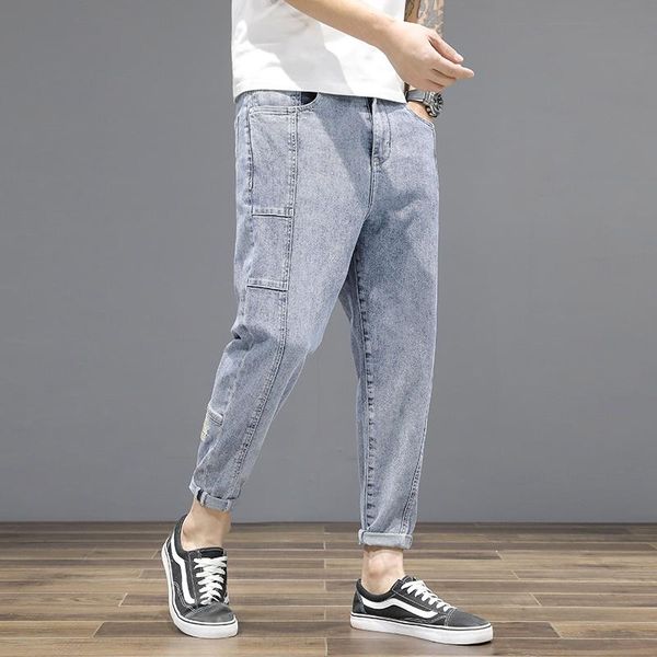 men's jeans 2021 summer elastic loose men ultra-thin harem pants fashion skinny capri beam feet harlan long, Blue
men's jeans 2021 summer elastic loose men ultra-thin harem pants fashion skinny capri beam feet harlan long, Blue