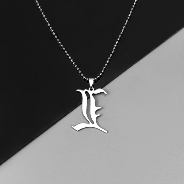 death note l lawliet ketting rvs oud engels brief hanger kralen en cosplay sieraden accessoires, Silver
death note l lawliet ketting rvs oud engels brief hanger kralen en cosplay sieraden accessoires, Silver