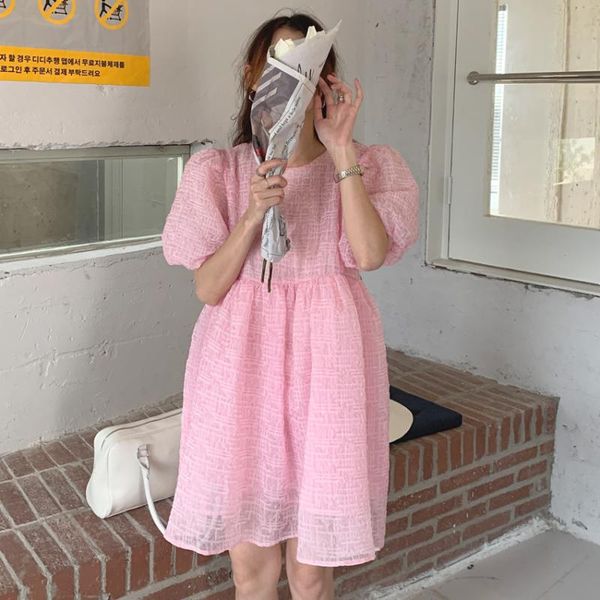 casual dresses pink plaid summer mini dress women o-neck loose puff sleeve princess party kawaii korean pleated sweet z333, Black;gray
casual dresses pink plaid summer mini dress women o-neck loose puff sleeve princess party kawaii korean pleated sweet z333, Black;gray