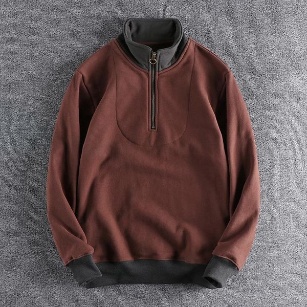 men's hoodies & sweatshirts autumn american style hit color half-open stand-up collar thin fleece comfortable hedging long-sleeved swea, Black
men's hoodies & sweatshirts autumn american style hit color half-open stand-up collar thin fleece comfortable hedging long-sleeved swea, Black