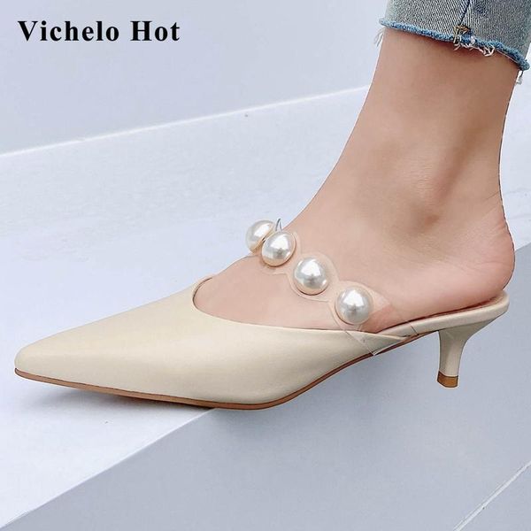 dress shoes vichelo full grain leather slip on mules pointed toe med heel pearl decoration princess style sandals women l01, Black
dress shoes vichelo full grain leather slip on mules pointed toe med heel pearl decoration princess style sandals women l01, Black