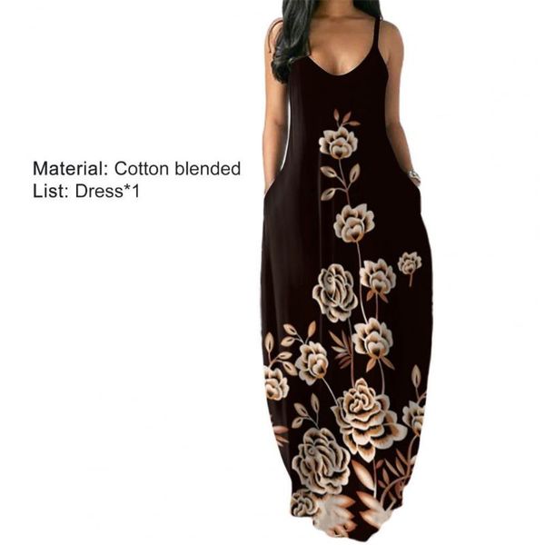 casual dresses slip dress floral print spaghetti strap summer pockets long for travel, Black;gray
casual dresses slip dress floral print spaghetti strap summer pockets long for travel, Black;gray