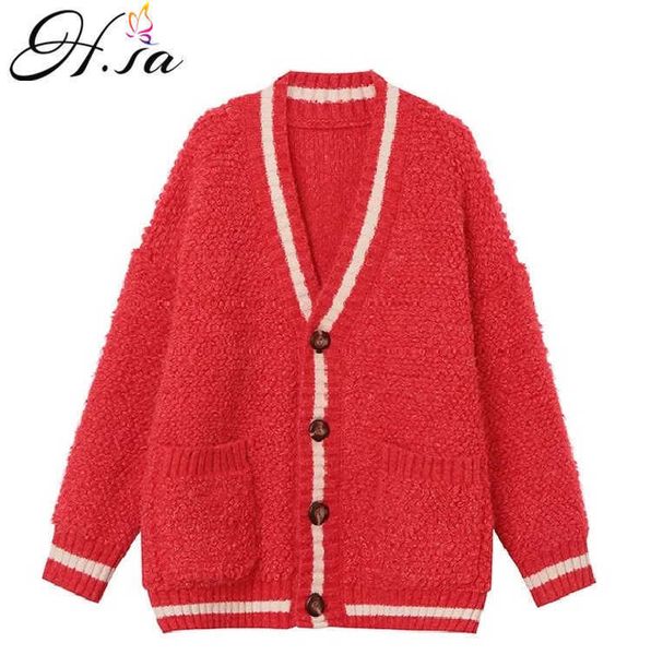 h.sa women long sweater and cardigans v neck casual spring knitwear jumpers oversized jacket coats korean pull femme hiver 210716, White;black
h.sa women long sweater and cardigans v neck casual spring knitwear jumpers oversized jacket coats korean pull femme hiver 210716, White;black